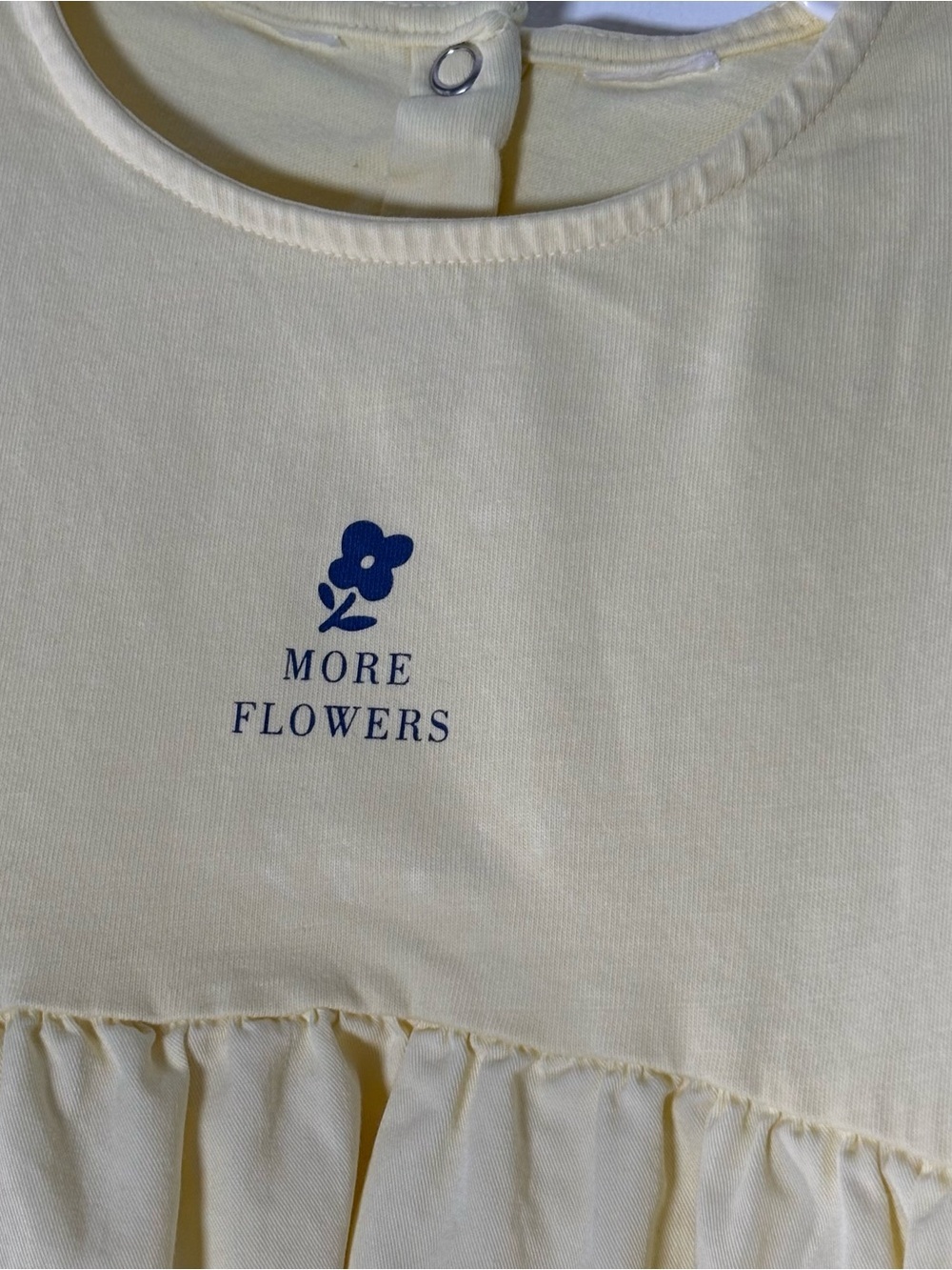Zara Toddler Girl Pastel Yellow More Flowers Spring Dress Babydoll Puff Sleeve - Picture 2 of 9